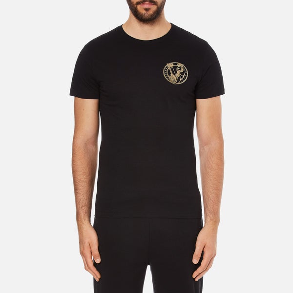 Versace Jeans Men's Small Print T-Shirt - Black