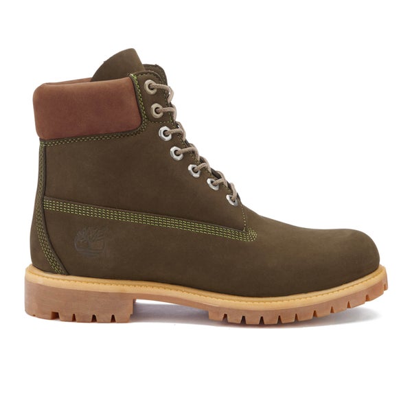 Timberland Men's 6 Inch Premium Boots - Dark Olive Waterbuck NB