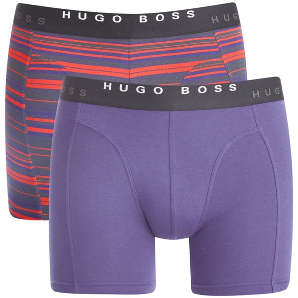 BOSS Hugo Boss Men's 2 Pack Cyclist Boxer Shorts - Open Red
