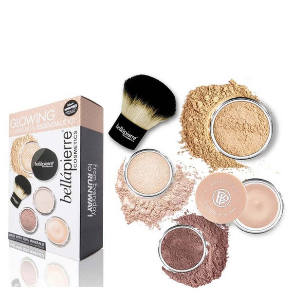 Bellapierre Cosmetics Glowing Complexion Essentials Kit zestaw produktów rozświetlających do twarzy - Medium