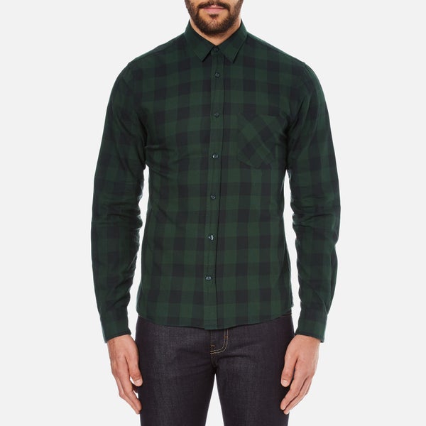 J.Lindeberg Men's Daniel Soft Check Shirt - Green