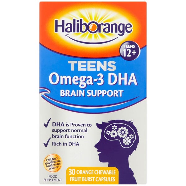 Haliborange Teensense Omega 3 Orange Flavour Chewable Capsules - 30 Capsules