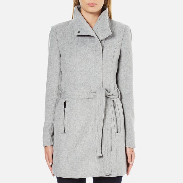 Vero Moda Women's Call Rich 3/4 Wool Jacket - Light Grey Melange