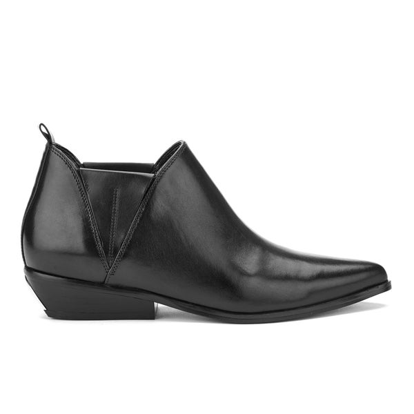 Kendall + Kylie Women's Violet Leather Heeled Ankle Boots - Black