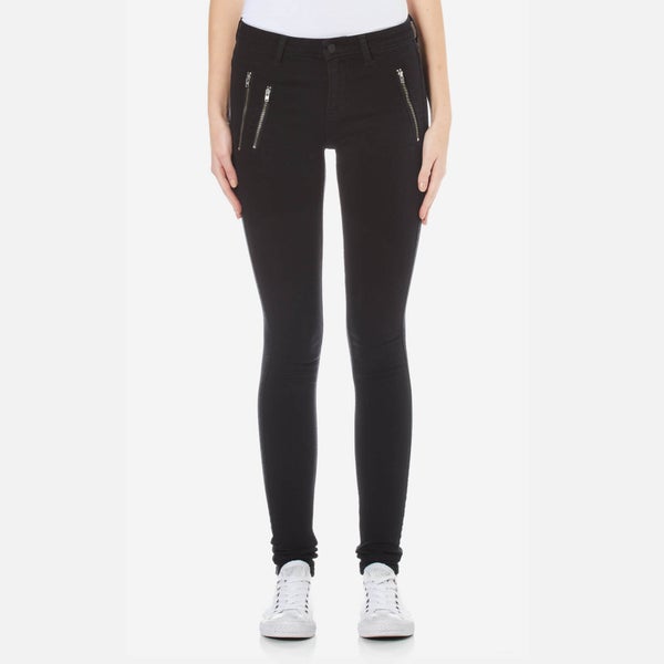 ONLY Women's Eternal Regular Skinny Zip Jeans - Black