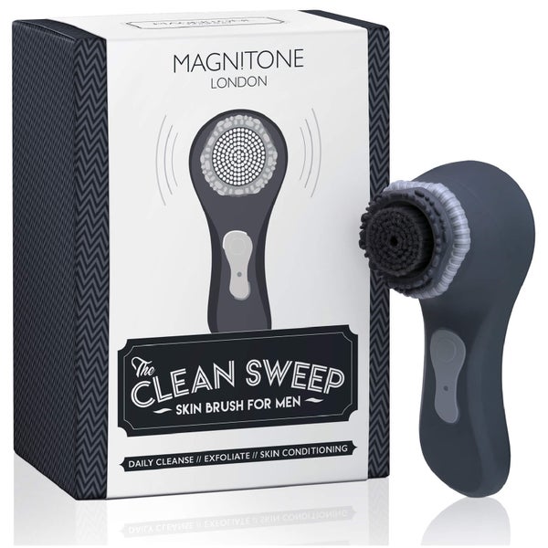 MAGNITONE London The Clean Sweep Skin Brush for Men – Dark Grey