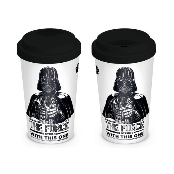 Star Wars 'The Force Is Strong' Ceramic Travel Mug - Black
