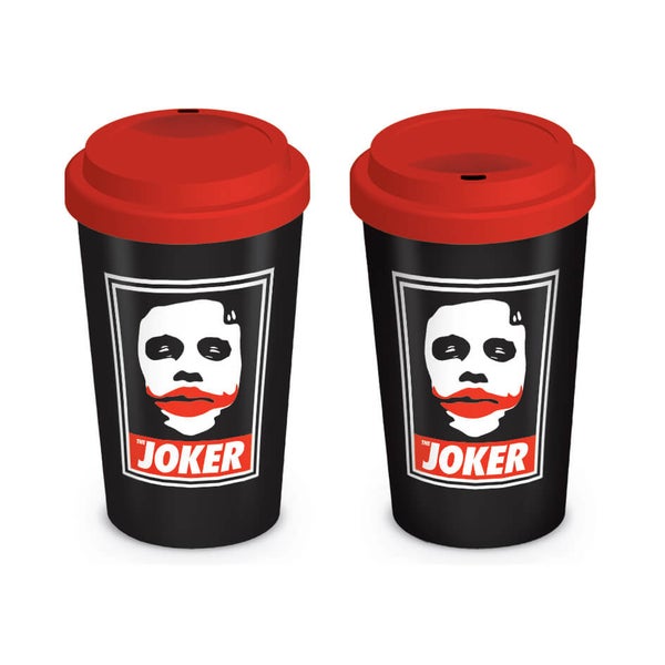 Batman Arkham Knight Obey The Joker Ceramic Travel Mug - Black