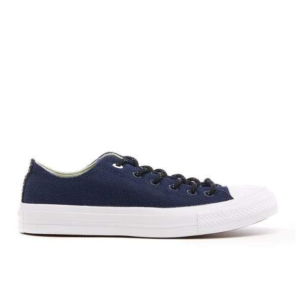 Converse Men's Chuck Taylor All Star II Shield Canvas OX Trainers - Obsidian/White/Gum