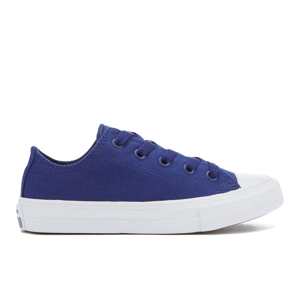 Converse Kids Chuck Taylor All Star II Tencel Canvas Ox Trainers - Sodalite Blue/White/Navy