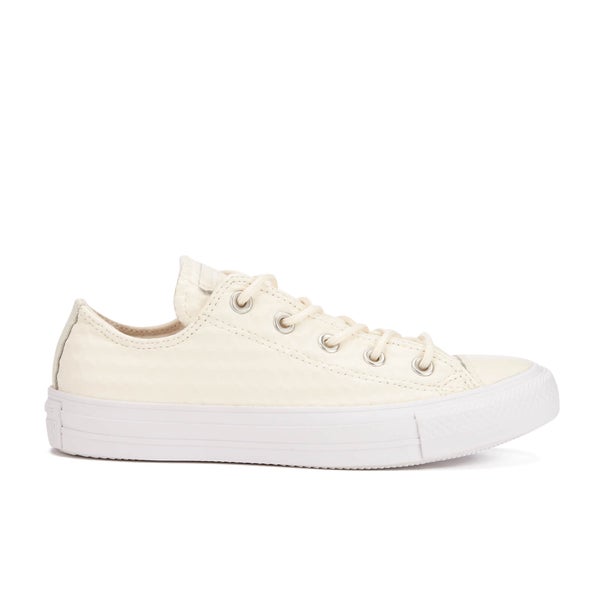 Converse Women's Chuck Taylor All Star Craft Leather Ox Trainers - White Monochrome