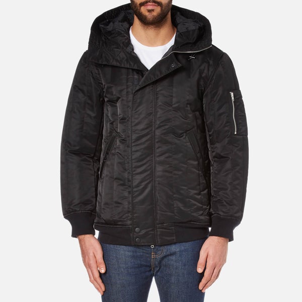 Converse Men's Channel Quilted MA-1 Jacket - Black