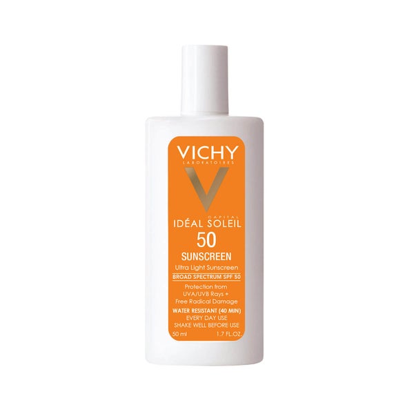 Vichy Idéal Capital Soleil SPF 50 Ultra-Light Face Sunscreen with Antioxidants and Vitamin E, 1.7 Fl. Oz.