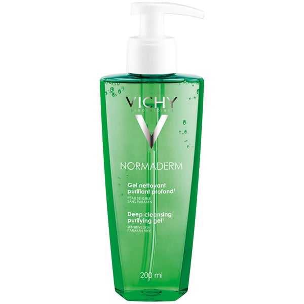 Vichy Normaderm Daily Deep Cleansing Gel Acne Face Wash with Salicylic Acid, 6.7 Fl. Oz.