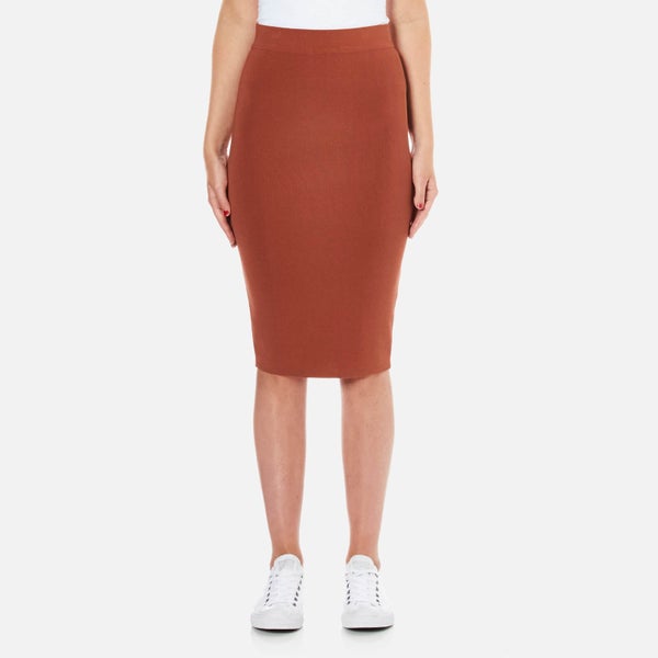 Selected Femme Women's Mirja Knitted Skirt - Rustic Brown