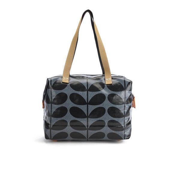 Orla Kiely Women's Linear Stem Print Laminated Zip Shopper Bag - Midnight