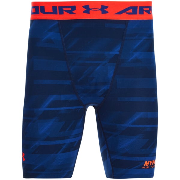 Under Armour Men's Heatgear Printed Compression Shorts – Blue