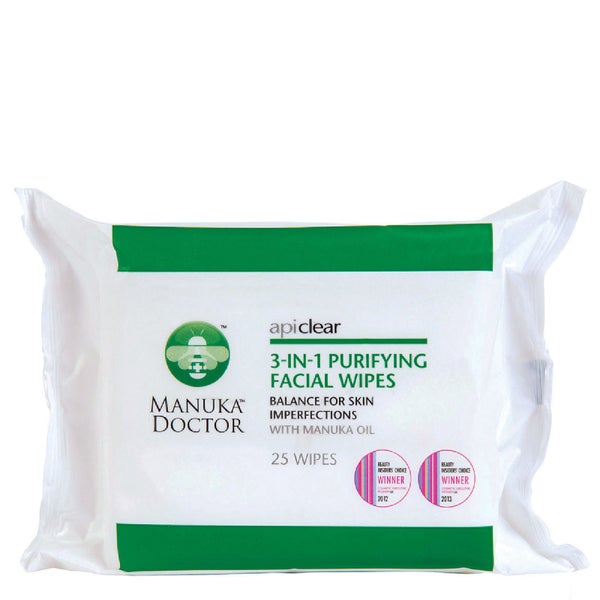 Manuka Doctor ApiClear 3-in-1 Purifying Facial Wipes -kosteuspyyhkeet kasvoille