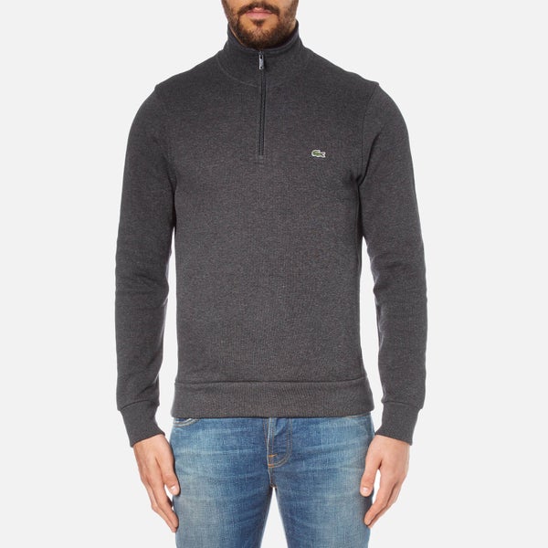 Lacoste Men's Half Zip High Collar Sweatshirt - Dark Grey/Jaspe