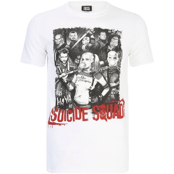 T-Shirt Homme DC Comics Suicide Squad Harley Quinn et Squad - Blanc