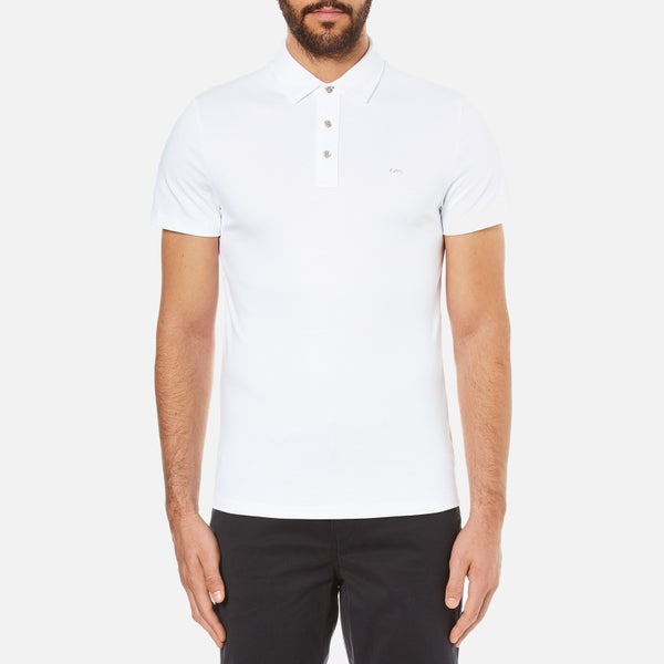Michael Kors Men's Liquid Cotton Short Sleeve Polo Shirt - White