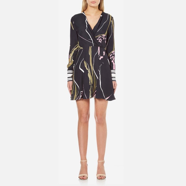 C/MEO COLLECTIVE Women's Been There Dress - Black Scarf Print