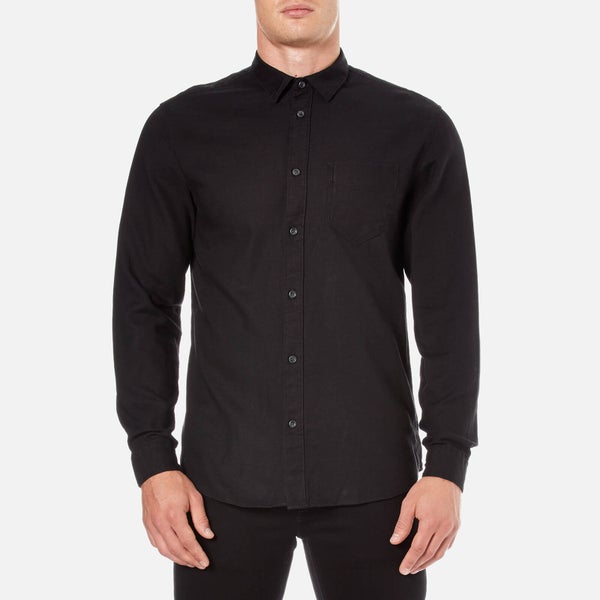 Selected Homme Men's Woken Long Sleeve Shirt - Black