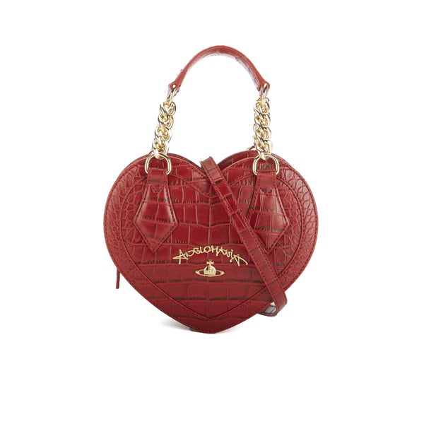 Vivienne Westwood Women's Dorset Croc Heart Cross Body Bag - Bordeaux