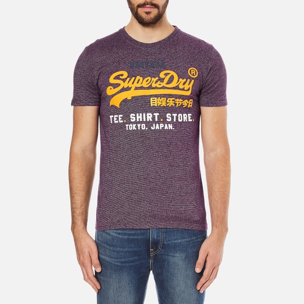 Superdry Men's Shirt Shop Tri T-Shirt - Fig Jaspe
