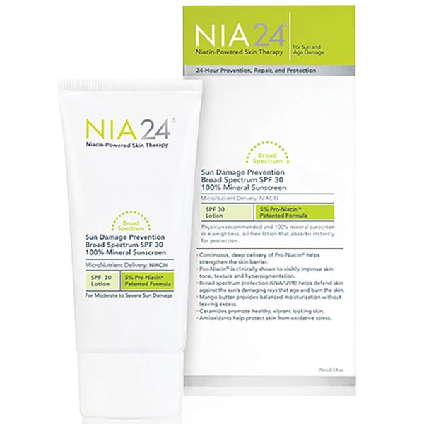 NIA24 Sun Damage Prevention SPF 30 100% Mineral Sunscreen - FREE Gift