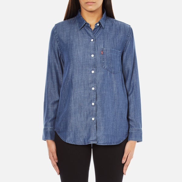 Levi's Women's Sidney 1 Pocket Boyfriend Shirt - Ocean Blue