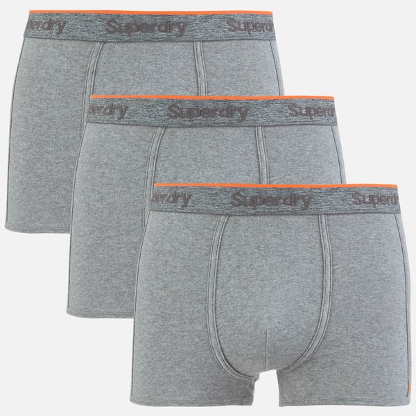 Superdry Men's Orange Label Triple Pack Boxer Shorts - Dark Marl