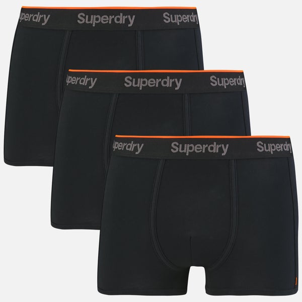 Superdry Men's Orange Label Triple Pack Boxer Shorts - Triple Black