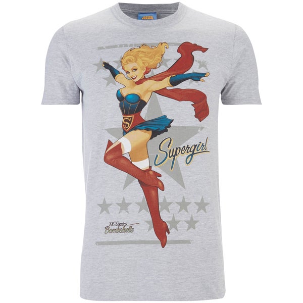 T-Shirt Homme DC Comics Bombshells Supergirl - Gris