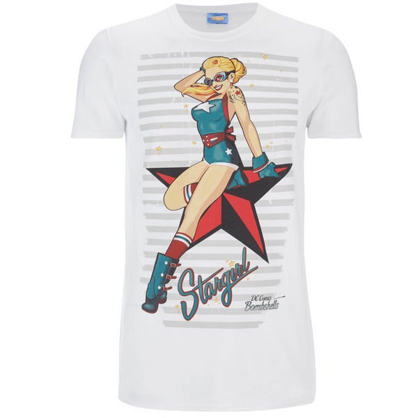DC Bombshells Mens Stargirl T-Shirt - Wit