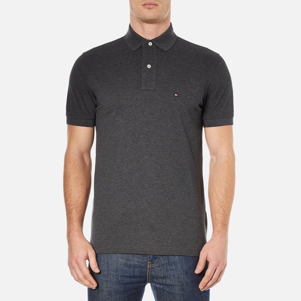 Tommy Hilfiger Men's Short Sleeve Polo Shirt - Charcoal Heather