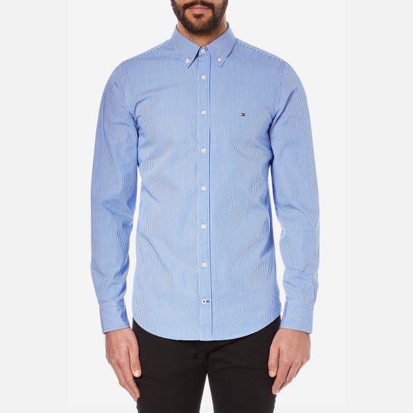 Tommy Hilfiger Men's Lexington Long Sleeve Shirt - Shirt Blue