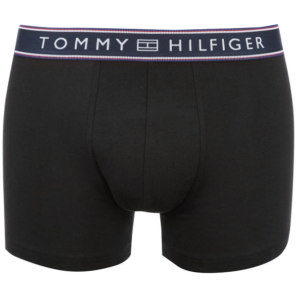 Tommy Hilfiger Men's Cotton Flex Trunks - Black