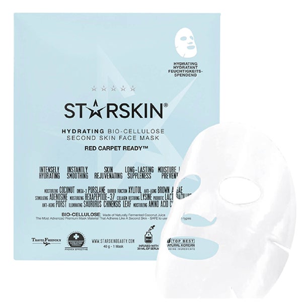 Máscara Facial Segunda Pele de Biocelulose de Coco Red Carpet Ready da STARSKIN