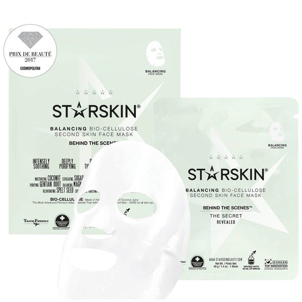 STARSKIN ビハインド・ザ・シーン™ ココナッツ バイオセルロース バランシング フェイスマスク