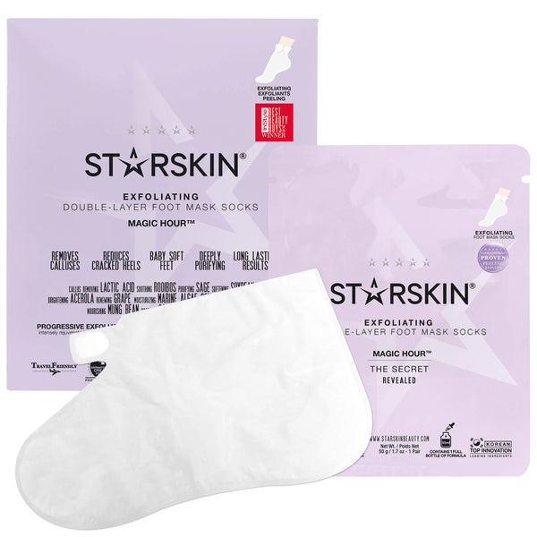 Calcetines mascarilla de pies exfoliante con doble capa Magic Hour™ de STARSKIN
