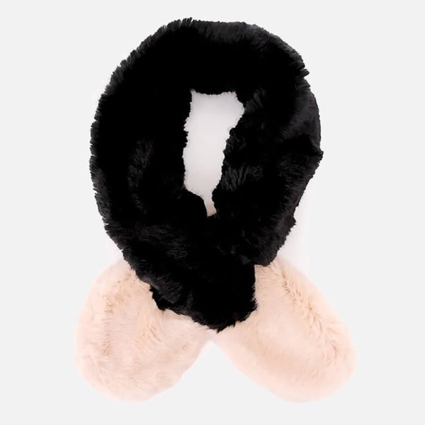 Ted Baker Women's Avril Two Tone Detail Fur Scarf - Black