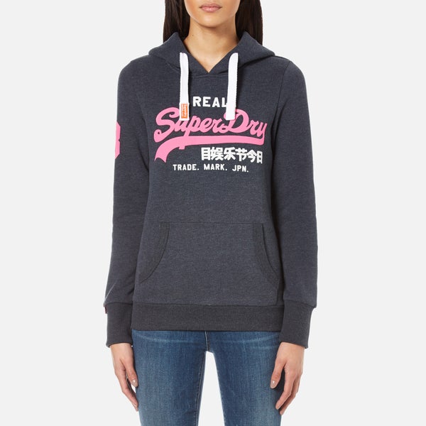 Superdry Women's Vintage Logo Duo Entry Hoody - Eclipse Navy