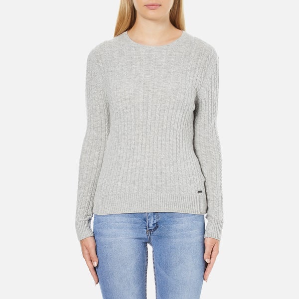 Superdry Women's Luxe Mini Cable Knit Jumper - Grey Marl