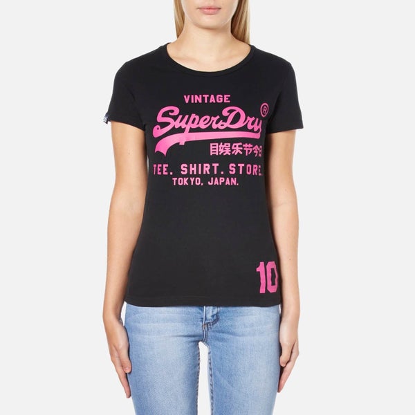 Superdry Women's Shirt Shop T-Shirt - Black