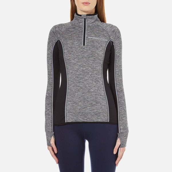 Superdry Women's Core Gym Track Top - Speckle Charcoal