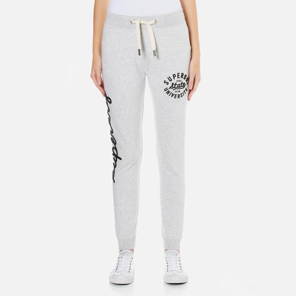 Superdry Women's Super Skinny Applique Joggers - Ice Marl