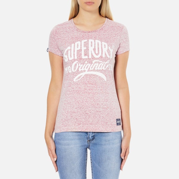 Superdry Women's MFG Original T-Shirt - Shocking Pink Slub