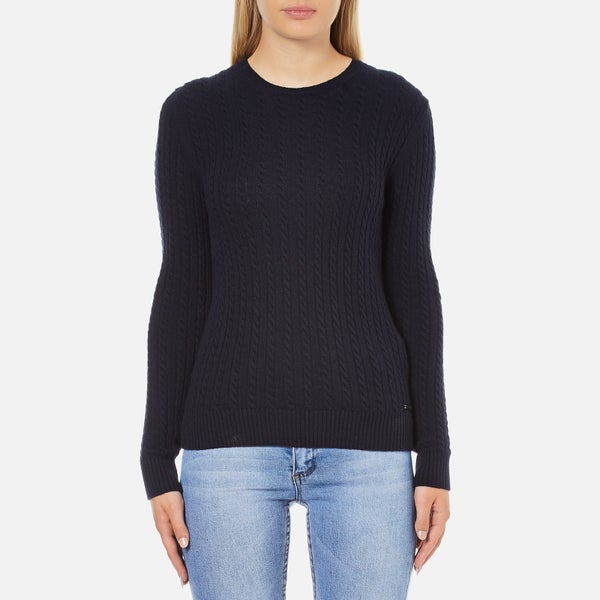 Superdry Women's Luxe Mini Cable Knit Jumper - Navy