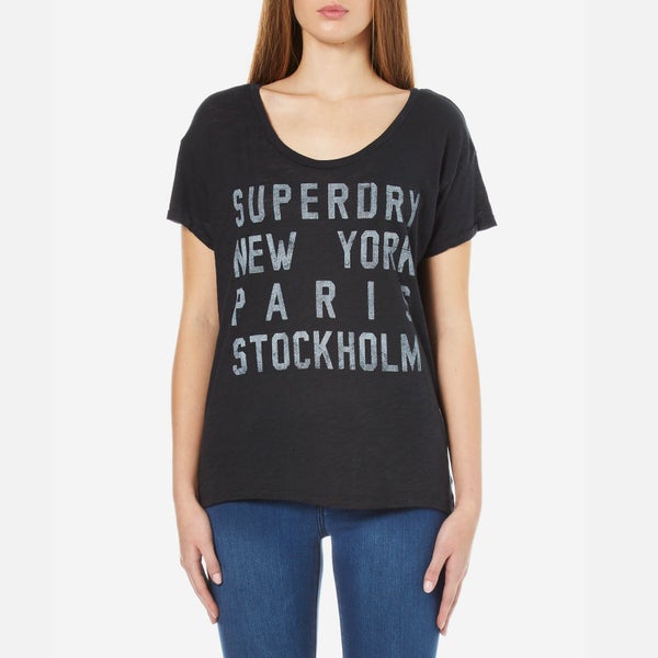 Superdry Women's Nordic Graphic T-Shirt - Black